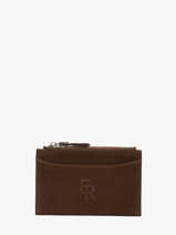 Card Holder Leather Etrier Brown cavalier nubuck ECAN094M