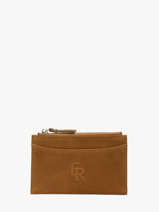 Card Holder Leather Etrier Brown cavalier nubuck ECAN094M