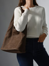 Hobo Cavalier Nubuck Leather Etrier Brown cavalier nubuck ECAN154L-vue-porte