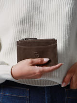 Card Holder Leather Etrier Brown cavalier nubuck ECAN094M-vue-porte