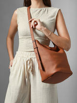 Sac Port� �paule Sac � Dos M Cavalier Cuir Etrier Marron cavalier ECLR126M-vue-porte